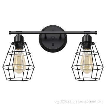 Metal Cage Lampshade Wall Lamp for Bathroom